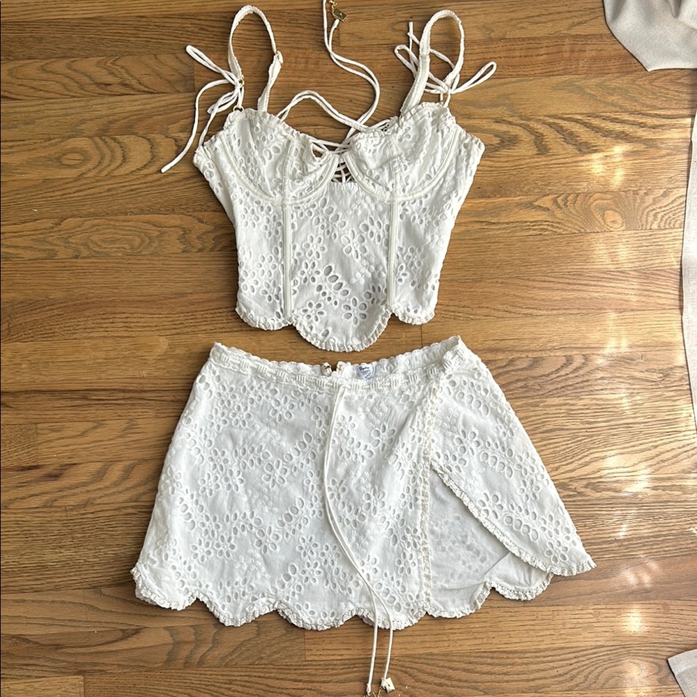 White Lace Mini Dress